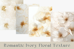Ivory Gold Floral Backgrounds, 20 jpg Product Image 3