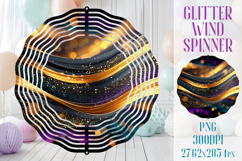 Glitter Wind Spinner Sublimation|Colorful Gold Waves Spinner Product Image 1