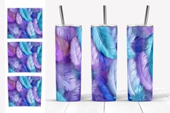 Glitter Tumbler Sublimation. Feathers Tumbler Designs 20oz Product Image 4