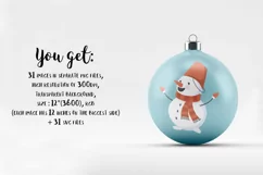 Snowman Family Clipart, Cute Holiday graphics, PNG, SVG file Product Image 3
