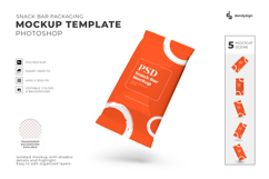 Isolated Snack Bar Packaging Mockup Template Bundle Product Image 1