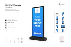 Neon Box Sign Mockup Template Bundle Product Image 1