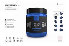 Medium Twist Jar Packaging 3D Mockup Template Bundle Product Image 1