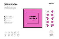 Square Poster Frame Mockup Template Bundle Product Image 1