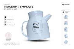 Isolated Teapot Mockup Template Bundle Product Image 1