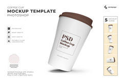Isolated Takeaway Coffee Cup Mockup Template Bundle Product Image 1