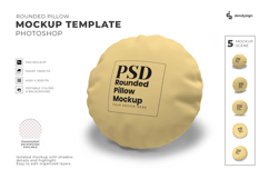 Rounded Pillow Cushion 3D Mockup Template Bundle Product Image 1