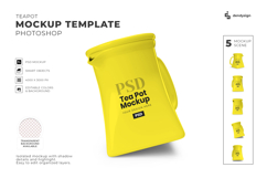Square Teapot Mockup Template Photoshop Product Image 1
