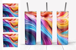 Tumbler Skinny Sublimation. Colorful Liquid Paints Tumbler Product Image 5
