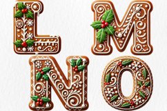 Christmas Gingerbread Alphabet Letters Clipart, 26 png, jpg Product Image 4