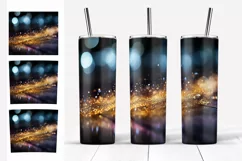 Glitter Tumbler Sublimation. Gold Bokeh Tumbler Designs 20oz Product Image 5
