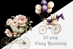 Watercolor Baby Carriage Clipart, 20 png Product Image 4
