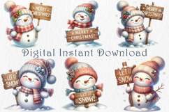 Snowman Clipart Bundle. 30 png Product Image 4