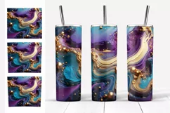 Glitter Tumbler Sublimation | Acrylic paints Skinny Tumbler Product Image 5