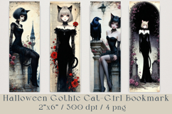 Gothic Halloween Bookmarks, 4 png Product Image 1