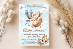 Stork and Baby Shower Clipart Bundle, 17 png Product Image 4