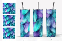 Glitter Tumbler Sublimation. Feathers Tumbler Designs 20oz Product Image 5