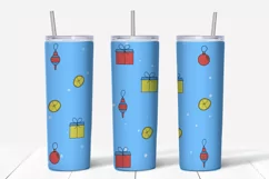 Christmas 20oz skinny tumbler wrap sublimation designs Product Image 3