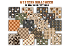 Western Halloween Clipart Set Fall Cowboy Ghosts Pumpkins Product Image 3
