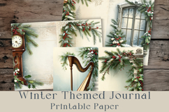 Floral Winter Junk Journal Pages. 12 jpg Product Image 4