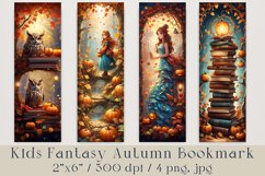 Fantasy Autumn Bookmarks for Kids, 4 png, jpg files Product Image 1