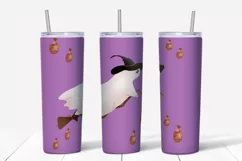 Halloween ghost 20oz skinny tumbler wrap sublimation designs Product Image 4