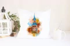 Watercolor London Big Ben fine art painting, print art png Product Image 5