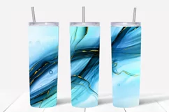 Alcohol Ink Water tumbler wrap 20 oz, skinny tumbler wrap Product Image 5