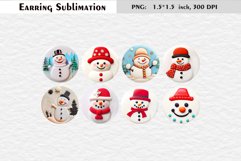 Christmas Round Earring Bundle|Stained Glass|Santa|Snowman Product Image 5