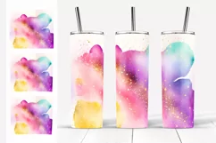 Glitter Tumbler Sublimation. Watercolor Tumbler Designs 20oz Product Image 5
