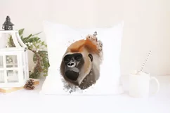 Watercolor gorilla painting, animal print art, sublimation Product Image 5