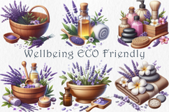 Lavender Spa Clipart Bundle, 25 png Product Image 4