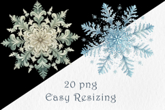 Christmas Snowflake Clipart, 20 png Product Image 4