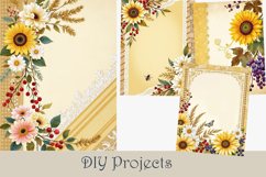 Fall Sunflower Printable Paper - 60 jpg Product Image 4