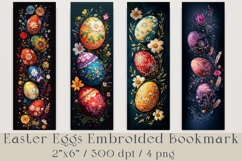 Easter Eggs Embroided Bookmarks Set, 4 png Product Image 1
