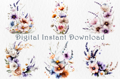 Wildflower Meadow Clipart, 40 png Product Image 4