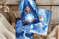 Frozen Forest Junk Journal Pages. 12 JPG Product Image 4