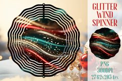 Wind Spinner Sublimation | Glitter Red Green stripes Spinner Product Image 1