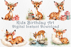 Cute Baby Deer Clipart Bundle, 25 png Product Image 4