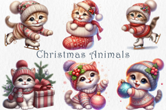 Christmas Kittens Clipart Bundle, 30 png Product Image 4