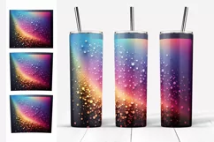 Glitter Tumbler Sublimation. Colorful Tumbler Designs 20oz Product Image 2