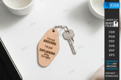 Sarcastic Motel Keychain Laser Cut | Sassy Key Tag SVG | CNC Product Image 1