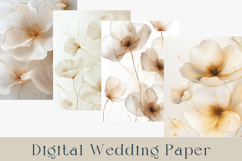 Ivory Gold Floral Backgrounds, 20 jpg Product Image 4