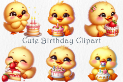 Cute Baby Duckling Boy Clipart, 33 PNG Product Image 4