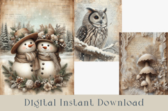 Winter Forest Junk Journal Pages, 12 jpg Product Image 4