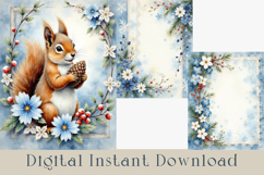 Woodland Winter Junk Journal Pages. 12 JPG Product Image 4