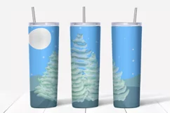 Christmas 20oz skinny tumbler wrap sublimation design Product Image 3