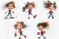 Christmas Whimsical Girl Clipart, 12 png, jpg Product Image 4