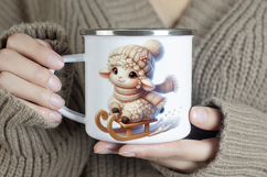 Cute Christmas Sheep Clipart, 20 png Product Image 5