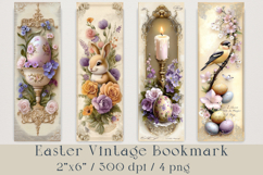 Easter Vintage Victorian Bookmark Set, 4 png Product Image 1